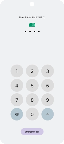 If your SIM is locked, key in your PIN and press arrow right.