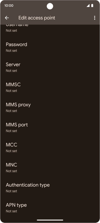 Press MMS proxy.