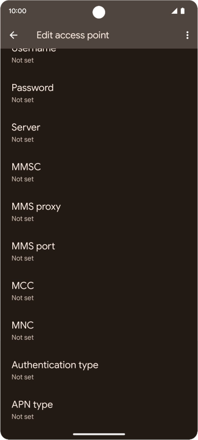 Press MMS proxy.