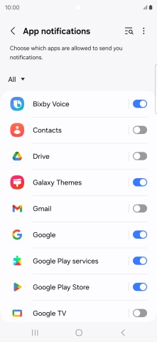 Press the drop down list.