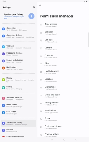 Press the required category.