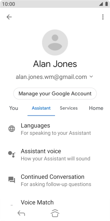 Press Languages.