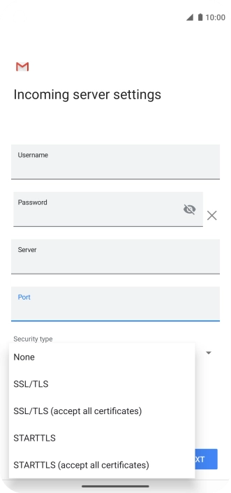 Press None to turn off the function.