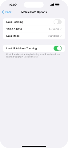 Press the indicator next to 