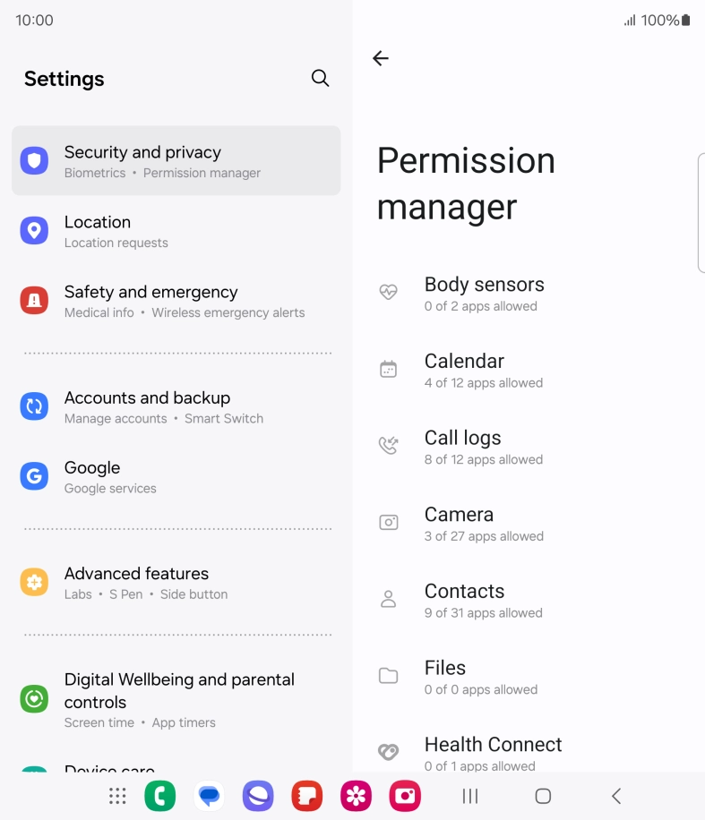 Press the required phone function.