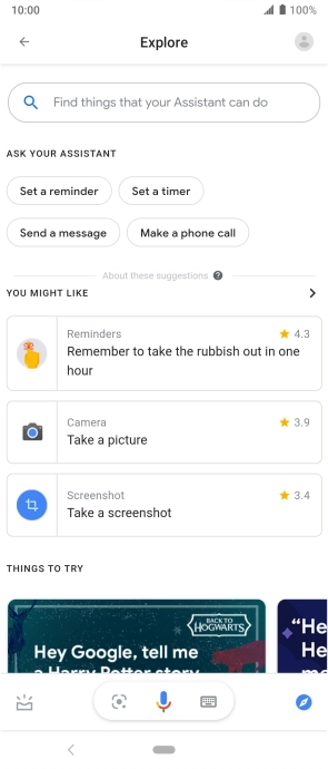 Press the profile icon.