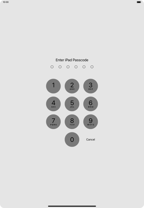 Use the lock code you created. The app is now locked.