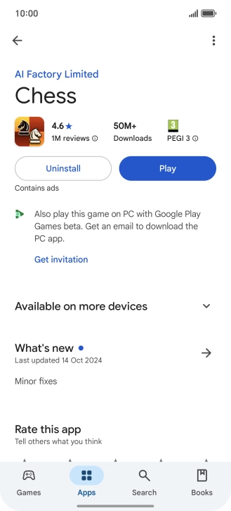 Press Uninstall.