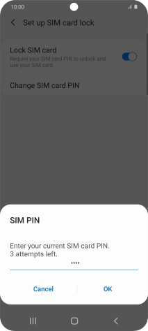 Key in your current PIN and press OK.