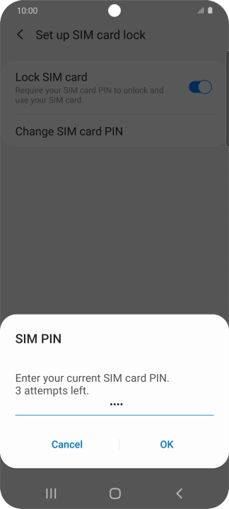 Key in your current PIN and press OK.