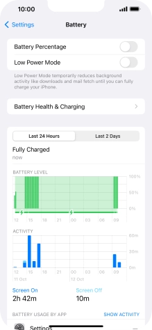Press the indicator next to 