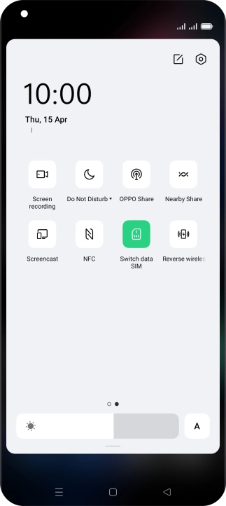 Press NFC to turn the function on or off.
