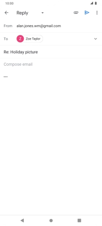 Write the required text and press the send icon.