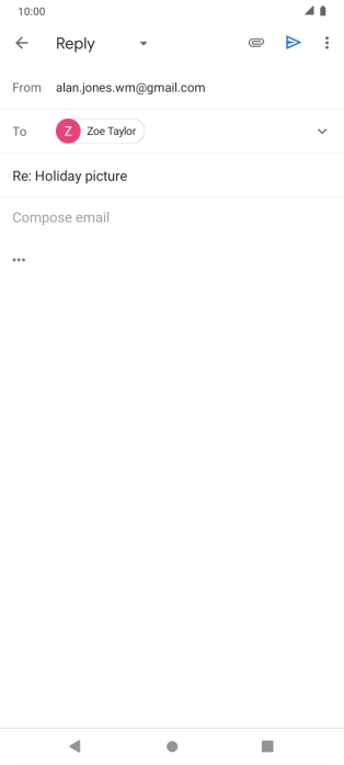 Write the required text and press the send icon.