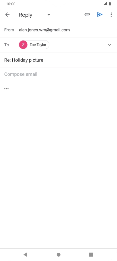 Write the required text and press the send icon.