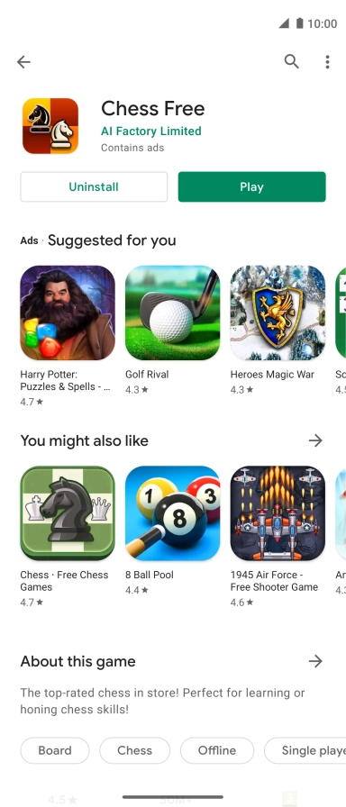 Slide your finger upwards starting from the bottom of the screen to return to the home screen.