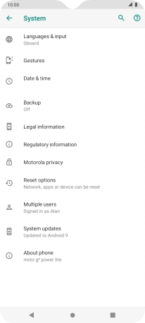 Press Reset options.