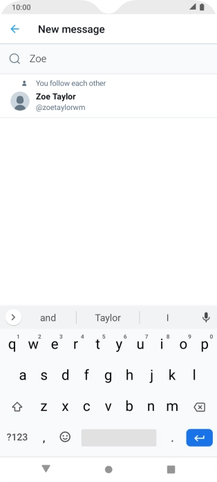 Key in the first letters of the recipient's name and press the required contact.