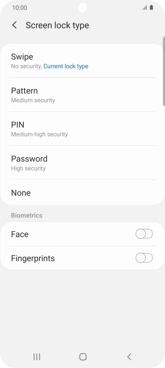 Press Fingerprints.