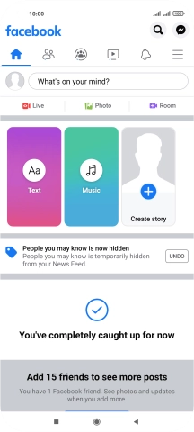 Press the text input field.