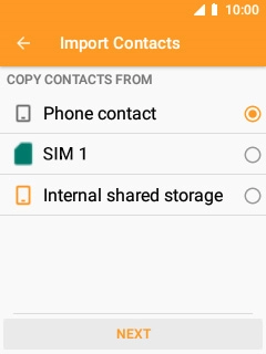 Select the name of the SIM.