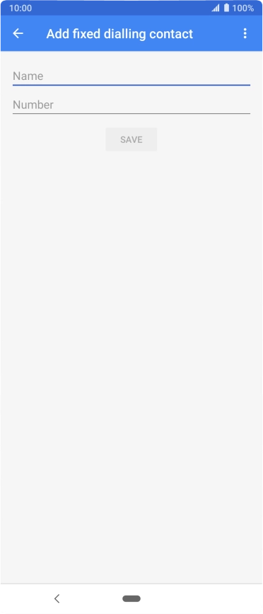Press Name and key in the required name.