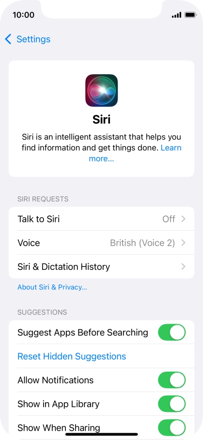Press Talk to Siri.