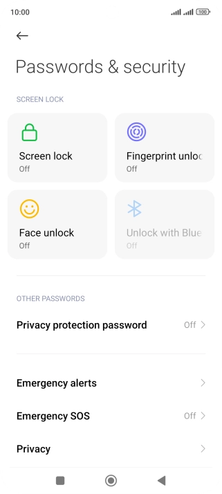 Press Privacy.