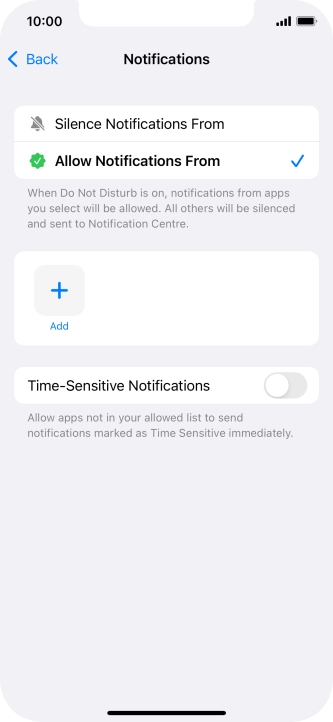 Press the indicator next to 