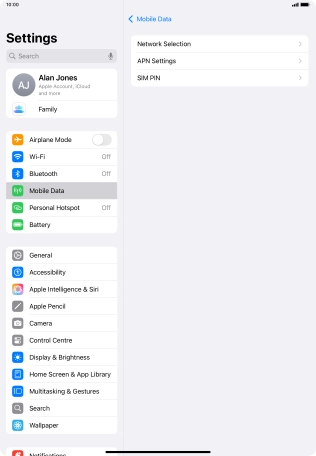 Press APN Settings.