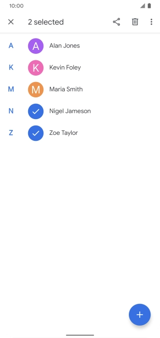 Press the menu icon.