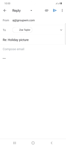 Press the text input field and key in the required text.