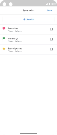 If you select New list, follow the instructions on the screen to create a new list.