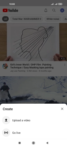 Press Upload a video.