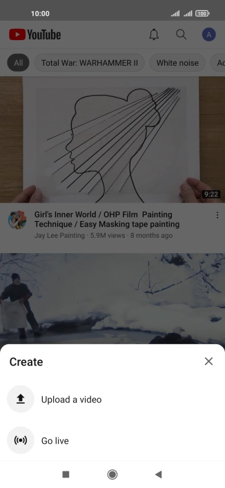 Press Upload a video.
