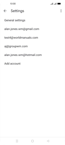 Press the required account.