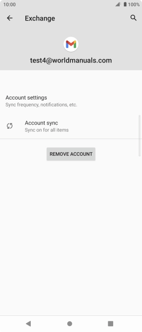 Press REMOVE ACCOUNT.