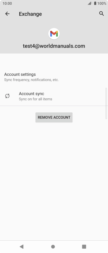 Press REMOVE ACCOUNT.