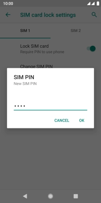 Key in a new four-digit PIN and press OK.