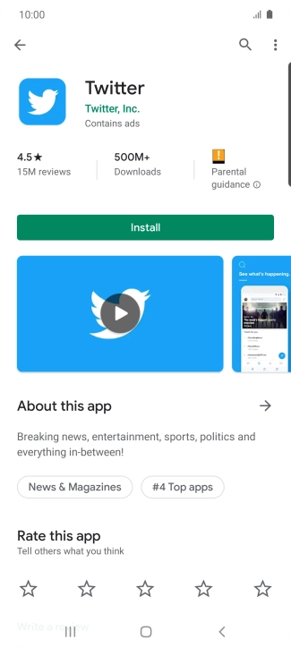 Press Install and follow the instructions on the screen to install the app.