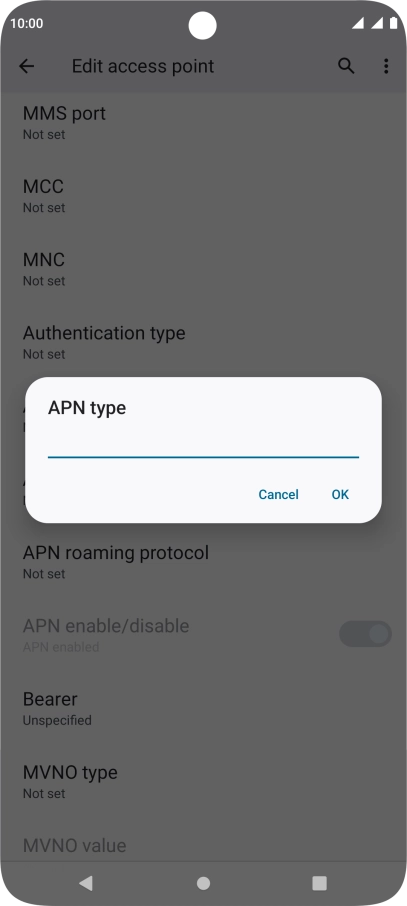 Key in mms and press OK.