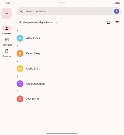 Press Organise.