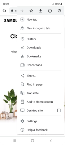 Press Settings.
