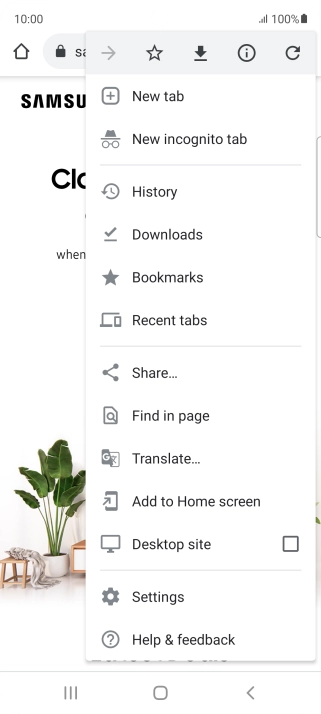 Press Settings.