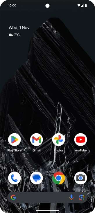 The Wi-Fi icon shows that your phone is connected to a Wi-Fi network.