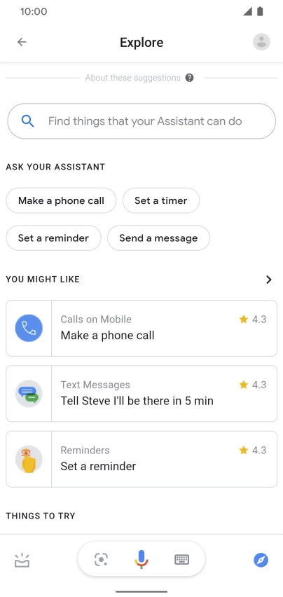 Press the profile icon.