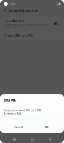 Key in your current PIN and press OK.