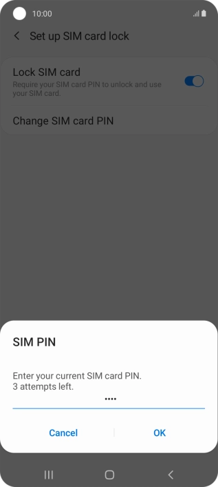 Key in your current PIN and press OK.