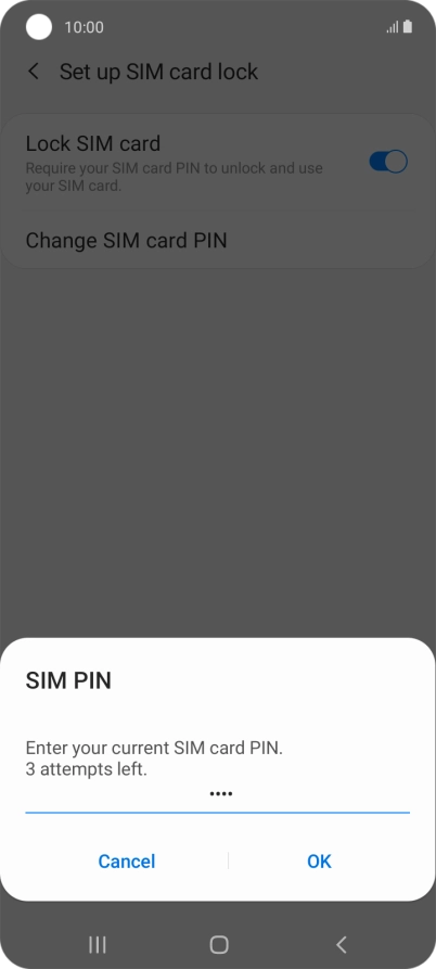 Key in your current PIN and press OK.