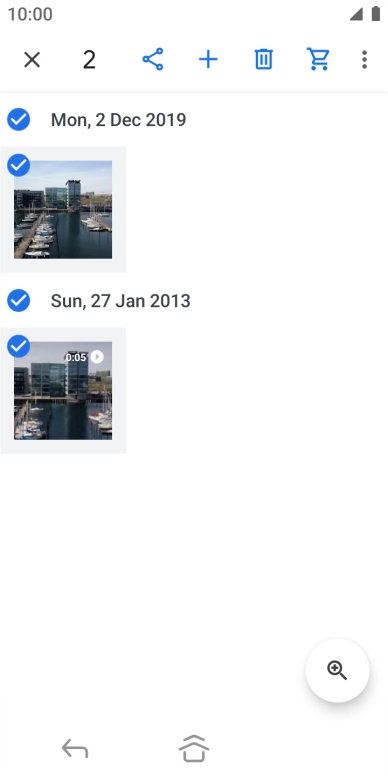 Press the share icon.